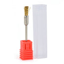Nail drill bits cleaning brush golden copper wire cleaner brushes nail tools  LJ