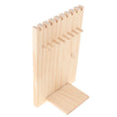 Unfinished Wood Jewelry Necklace Pendant Display Stand Holder Rack 9 Hooks fC7O8