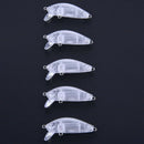 10pcs Unpainted Hard Bait Blank Crankbait Transparent Fishing Lure Bodies  PPE