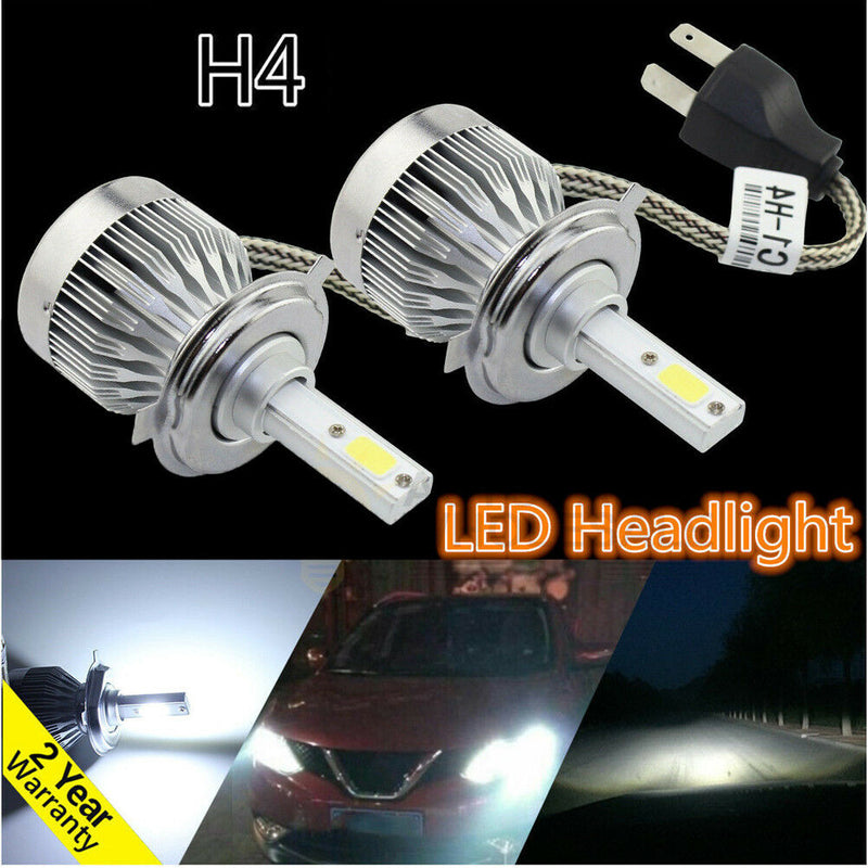 H4 LED Light Headlight Vehicle Car Hi/Lo Beam Bulb Kit 6000k 60W 6000LM White