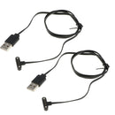 2 Pieces Charging Cable for Smart Watch,4 Pins Magnetic Adsorption USB Charger