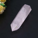 80-110mm 100% Natural Rock Pink ROSE Quartz Crystal Stone Point Healing Wand New