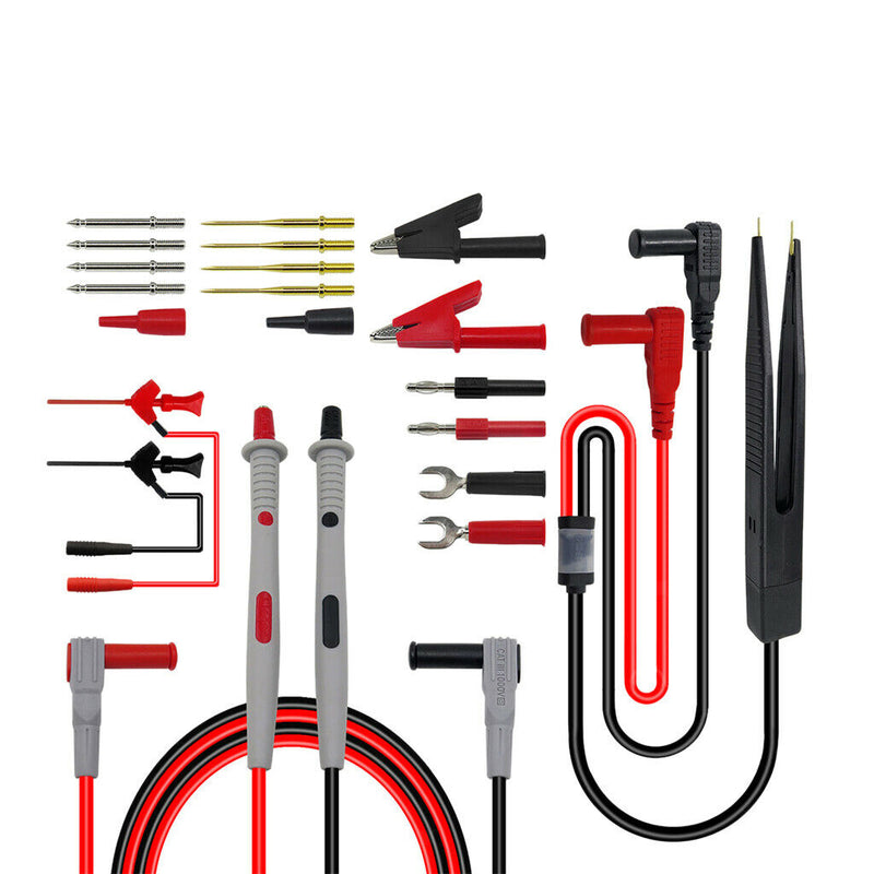Electronic Test Leads Kit, Digital Multimeter Leads with Alligator Clips,