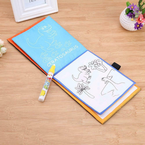 Colorful Drawing Cloth Book Kids Puzzle Water Painting Animal Story Book #gib
