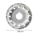 2 Pack 12 Teeth Wood Carving Disc,Manganese Steel 2.5In Wood Shaping Disc E