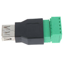 1Pc USB female to 5P screw shield plug terminal adapter connector OZ