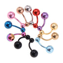 12 Pcs Nipple Ring Pins Navel Belly Button 8mm Rings Body Piercing Jewelry
