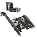 Super Speed PCI-E Express to 3 Port USB 3.0 3.1 Type A/C sata Host Card l_
