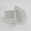 50pcs Love Shape Napkin Buckle Serviette Ring Decor Table Dinner Party White