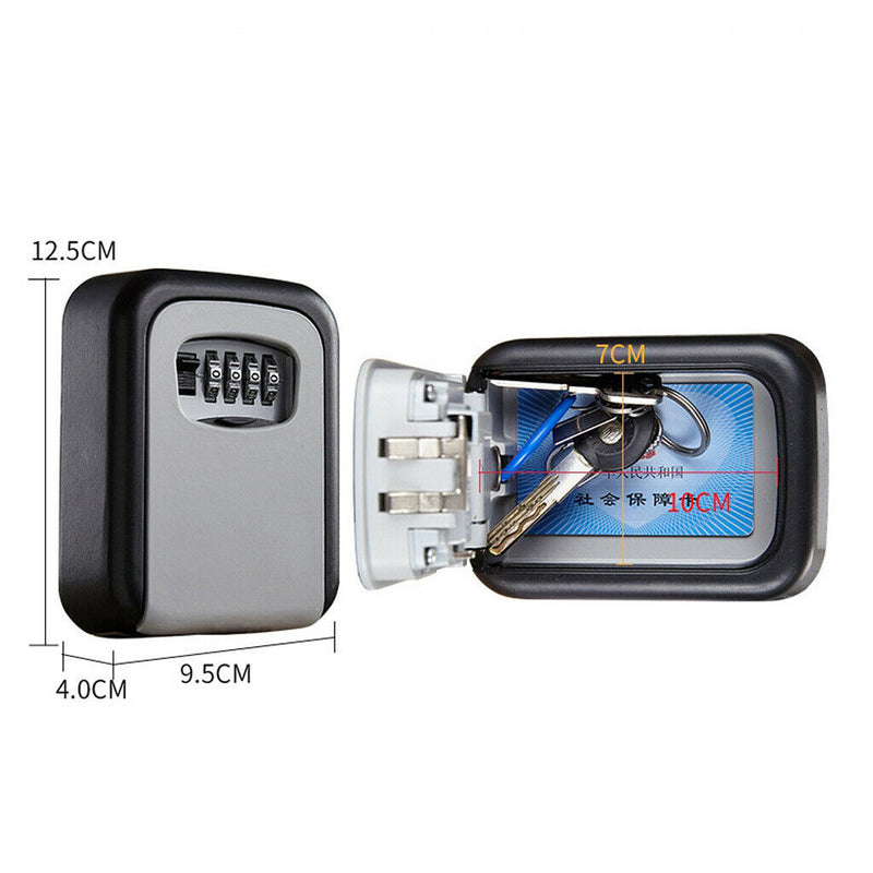 Outdoor Combination Key Safe Box Wall Mounted Security Keys Holder Case for Home