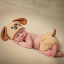 Punny Dog Newborn Baby Crochet Knit Photography Photo Prop Hat Costume Set