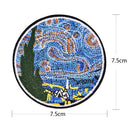 2x/lot Painting The Starry Nights Embroidery Sew Iron On Patches DIY Appliqu TO