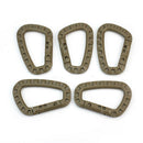 5 Pcs Plastic Carabiner D-Ring Key Chain Clip Hook Camping Buckle Snap