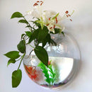 Wall Hanging Bubble Bowl Plant Fish Tank Aquarium Home Decor Transparent) A