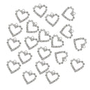 20pcs Rhinestone Crystal Heart Pendent For Jewelry DIY Craft