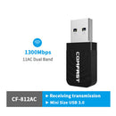1300Mbps WiFi USB Adapter for PC, USB 3.0 WiFi Dongle, 5Ghz /2.4Ghz USB Wireless