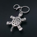 Crystal Tortoise Keychain Women Backpack Pendant Cute Key Ring Jewelry Gift A
