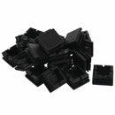 Square Table Chair Leg Tube Pipe Feet Insert Cap 25mmx25mm 20pcs Black
