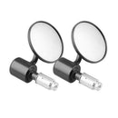 Universal CNC Handle Bar End Round Rear View Side Mirrors Motorcycle Custom H8S3