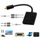 1 to 2 Splitter Optical Fiber Duplicator Adapter For Toslink Digital Audio Cable