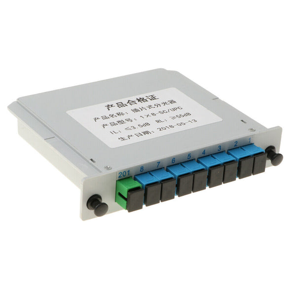 1 X 8  Type PLC Carrier-class Fiber Optical Splitter SC / UPC Connector
