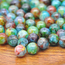 30x 8mm Natural Gemstones Macrame Beads Round Spacer Loose Beads Jewelry Making