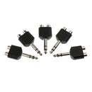 6.35mm 1/4'' Male to Dual RCA Stereo Female MIC/Audio Splitter Converter, 5 PACK