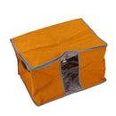 Orange Quilt Blanket Pillow Under Bed Storage Bag Box Container Non-woven F