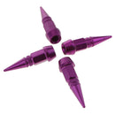 4x Aluminum Long Spike Wheel Tire Valve Stem Car Truck Air Caps Covers Purple