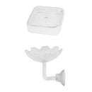 Set of 2, Aquarium Crystal Clear Acrylic Flower &Glass Square Red Shrimp Snails