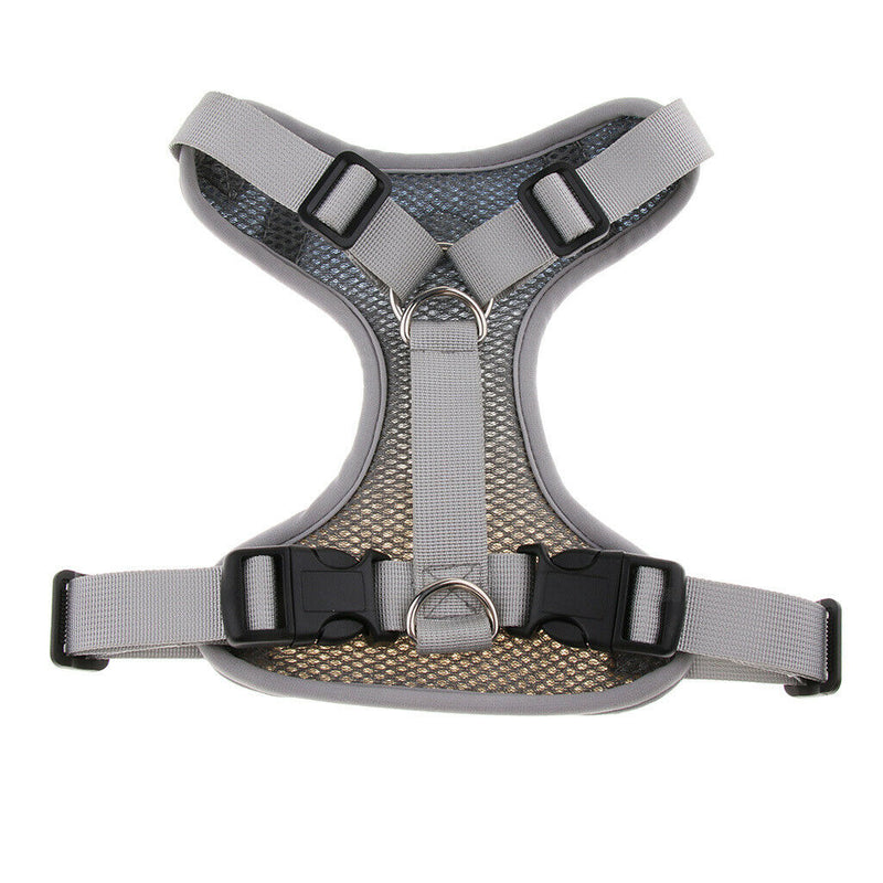 Adjustable Dog Chest Strap Harness Pet Dog Soft Fashion Vest L Yellow Blue