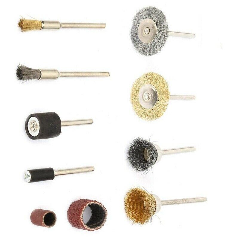 98Pcs Steel Wire Brush Polishing Wheel Kit Sandpaper Ring Electric Tool Acc S5T7