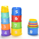 Stack & Nest Plastic Cups Rainbow Stacking Tower Educational Stacking Kids ToyLJ