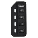 USB 3.0 Hub, 4-Port Super Speed Powered USB Hub Splitter with independent S