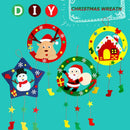 Child Handmade Xmas Garlands Cloth Wreath Art Kindergarten US Rural Style Random