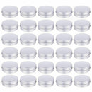 30 Pack Screw Top Round Metal Lip Balm Tins Containers Lids (1oz) C3W7
