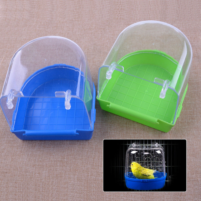 Parakeet Hanging Bathtube Clean Parrot Water Cage Bowl Bird Bath Accessory