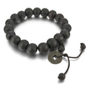 2 PCS 11mm Wood Cuff Link Cuff Bracelet Tibetan Buddhist Prayer Beads Buddh