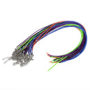 30 x Jewelry Silk Ribbon Necklace Wire Wax Rope Necklace Cord + Closure Col