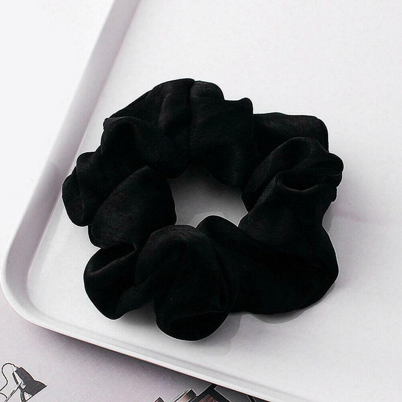Women Hair Rings Satin Cloth Scrunchies Ponytail Holder Hairband (Style 7) A