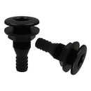 2x Durable 3/4'' Black Marine Thru-Hull Connector Bilge Pump Hose Fittings