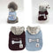 Dog Coat Hoodie Pet Winter Clothes Warm Soft for Medium Large Dogs Blue M
