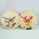 Creative wall clock Nordic wooden round home wall clock Section B