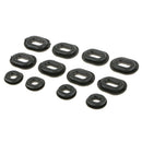 120pcs Black Rubber Side Cover Grommets For
