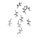 100Pcs Leaf Veins Charm Pendant Dainty Dangle Crafting Accessories for Necklace