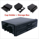 Universal Car Double Radio Pocket Drink Cup Holder Tools Storage Box H6K6