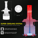 LED Headlight Kit Hi/Lo Beam Bulb 6000K High Power H4 HB2 9003 2000W 300000LM