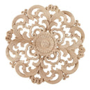 Woodcarving Furniture Decoration Solid Wood Door Round Applique Flower Him  W4M7
