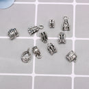 120Pcs Metal Connectors Spacer Beads Bail Tube Beads Charms DIY Jewelry Maki FT