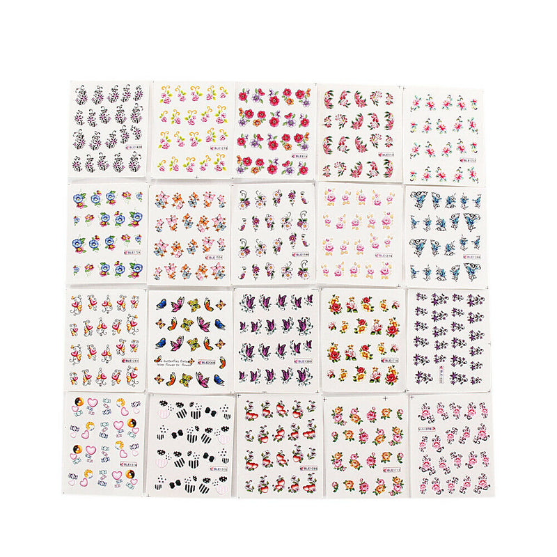 50pcs Water Nail Stickers for Nail Decals DIY Manicure Nail Accessoires